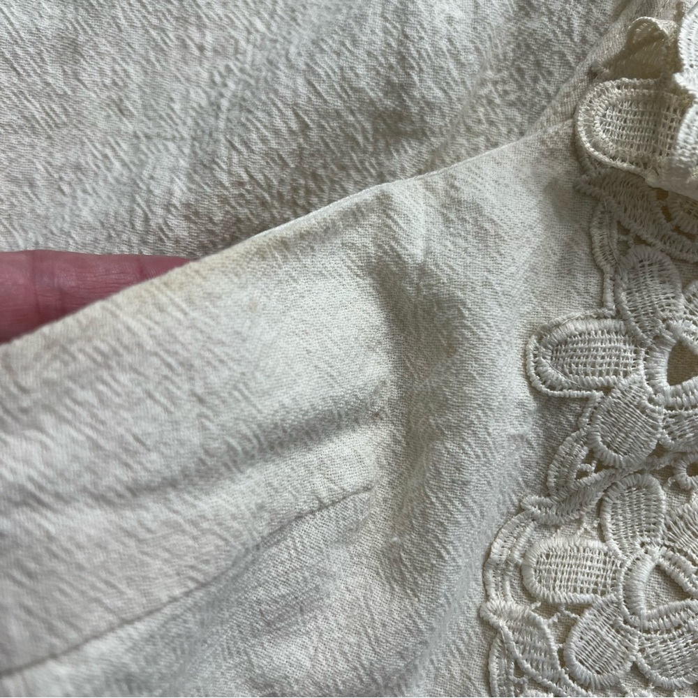 Altar’d State Lace Midi Dress Cream Sleeveless Boho Cottagecore Size S - Picture 5 of 9
